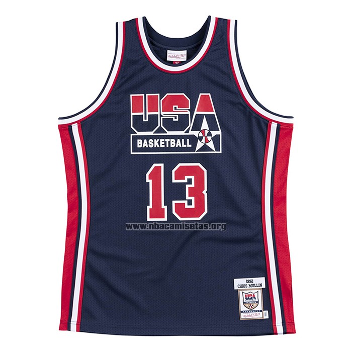 Camiseta USA 1992 Chris Mullin NO 13 Negro